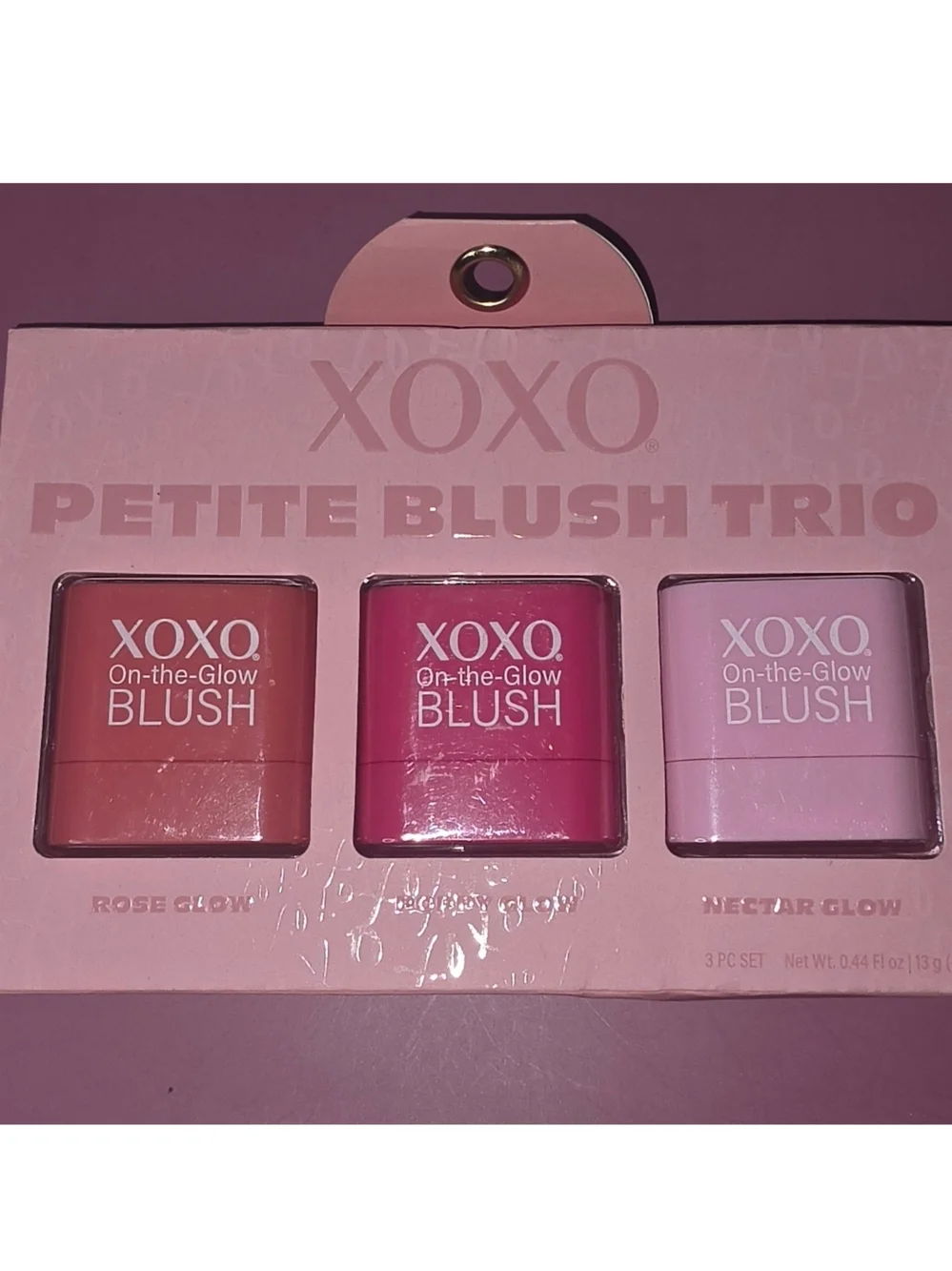 XOXO Petite Blush Trio — Rose Glow, Vivid Pink, Nectar Glow